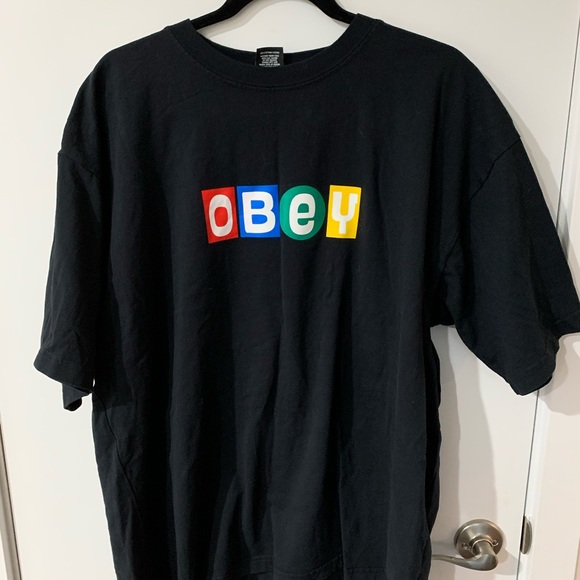 Obey Toy Block Mens Black Tshirt 